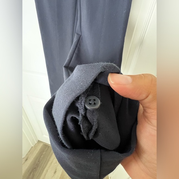 MM Lafleur Blue Structured Stretch Trouser Pants Sz 4 - Picture 8 of 13